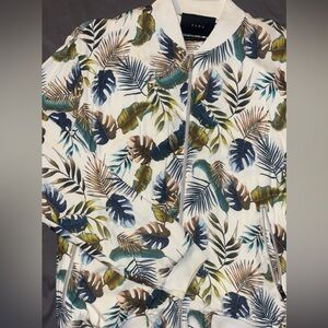 Zara Multicolor Leaf Print Jacket